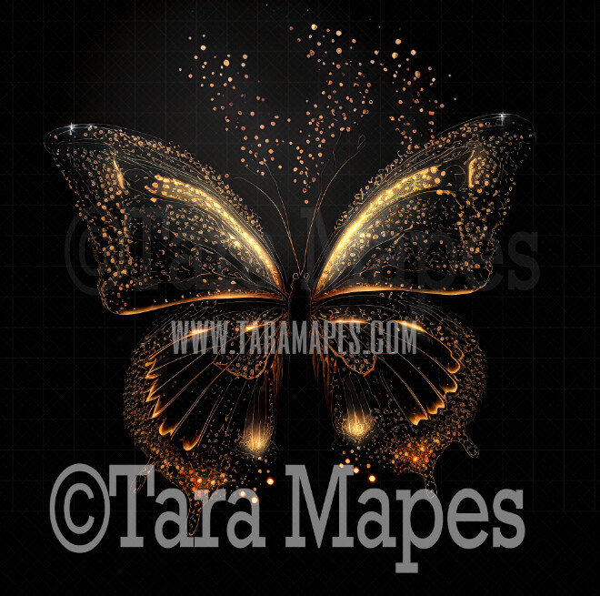 Fairy Wing Overlay - Butterfly Fairy Wing Overlay - Glowing Butterfly Digital Wings - Glitter Sparkles Fairy Wing - Digital Fairy Wings