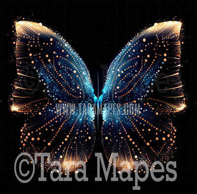 Fairy Wing Overlay - Butterfly Fairy Wing Overlay - Glowing Rainbow Butterfly Digital Wings - Glitter Sparkles Fairy Wing - Digital Fairy Wings