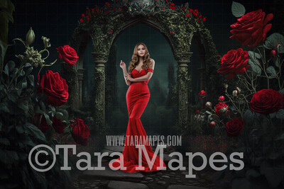 Alice Digital Backdrop - Wonderland  Forest - Wonderland Enchanted Garden - JPG File - Wonderland Digital Background