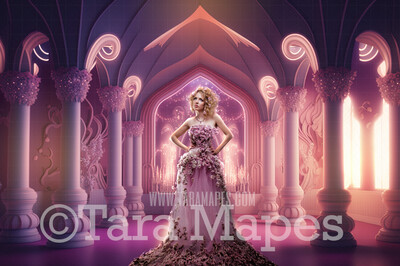 Candy Castle Digital Backdrop -  Interior of Candy Castle - Ornate Sugar Plum Candy Castle Room Digital Backdrop