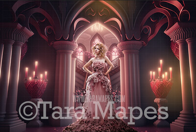 Candy Castle Digital Backdrop -  Interior of Candy Castle - Ornate Sugar Plum Candy Castle Room Digital Backdrop