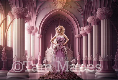 Candy Castle Digital Backdrop -  Interior of Candy Castle - Ornate Sugar Plum Candy Castle Room Digital Backdrop