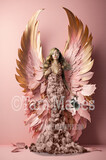 Angel Wings Room Digital Backdrop - Room with Floating Wings - Ornate Room Wings -  Digital Background JPG