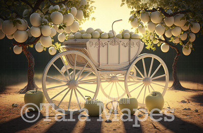 Apple Cart Digital Backdrop - Apple Stand  - Fruit Cart - Fruit Stand Digital Background JPG