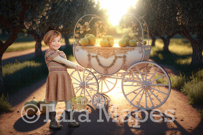 Apple Cart Digital Backdrop - Apple Stand  - Fruit Cart - Fruit Stand Digital Background JPG