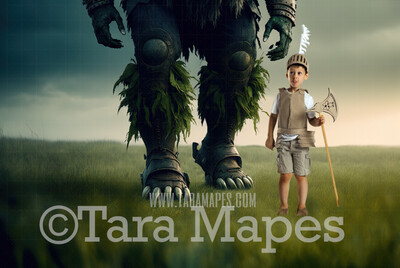 Troll Legs Digital Backdrop - Troll in Field - Funny Troll Digital Background JPG