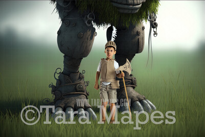 Troll Legs Digital Backdrop - Troll in Field - Funny Troll Digital Background JPG
