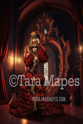 Fairytale Mirror on the Wall Digital Backdrop - Evil Queen Mirror - Princess Snow White Digital Background JPG