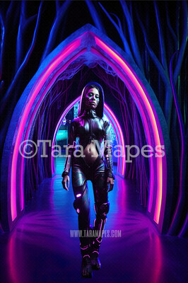 Alien World Digital Backdrop  -  Otherworldly Portal- Alien Entrance in Alien World Digital Background JPG FILE