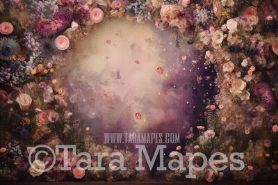 Whimsical Studio Digital Backdrop - Fine Art Floral Studio Digital Background JPG