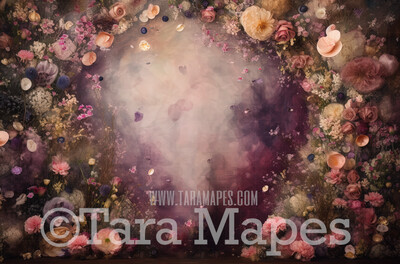 Floral Studio Digital Backdrop - Fine Art Floral Studio Digital Background JPG