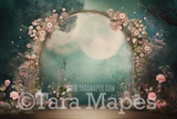 Floral Studio Digital Backdrop - Whimsical Fine Art Floral Studio Digital Background JPG