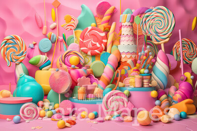 Candy Land Digital Backdrop - Candy Themed Digital Backdrop - Sweets Candyland Digital Background