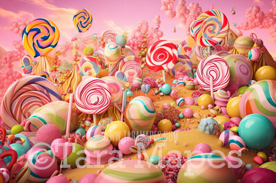 Candy Land Digital Backdrop - Candy Themed Digital Backdrop - Sweets Candyland Digital Background