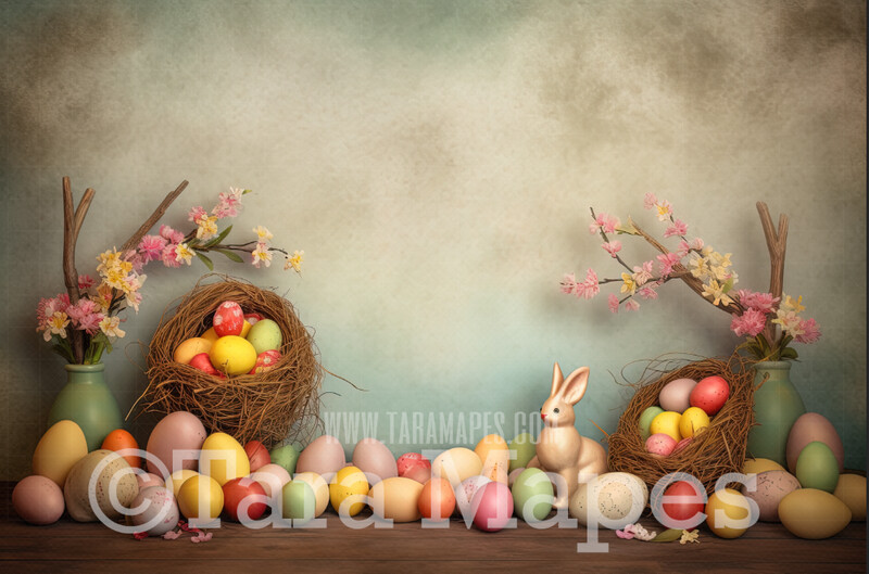 Easter Digital Backdrop -  Warm Spring Scene -Spring Easter Digital Background / Backdrop JPG