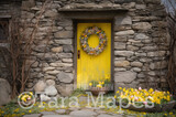 Easter Door Digital Backdrop - Whimsical Rustic Easter Themed Door with Easter Egg Wreath- Easter Door Digital Background JPG - Easter Digital