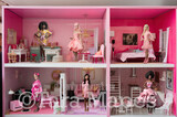 Pink Doll House Digital Backdrop - Pink Dollhouse Digital Background