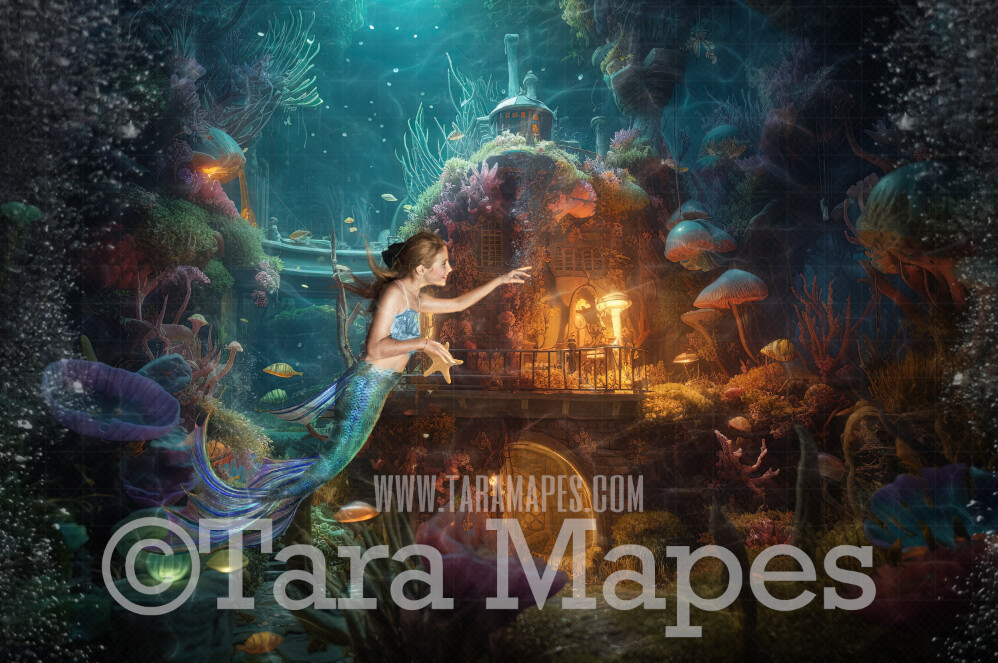 Ocean Digital Backdrop - Underwater - Under the Sea Digital Background - Mermaid Digital Background JPG