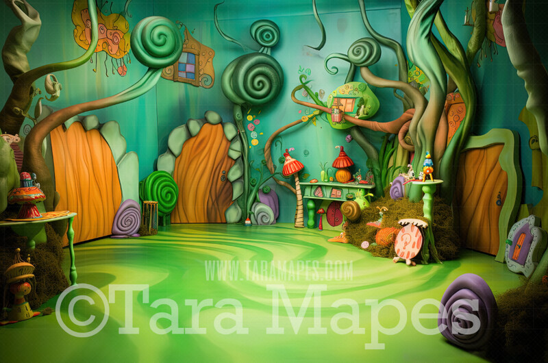 Whimsical World Digital Backdrop - Whimsical Ville Digital Background JPG