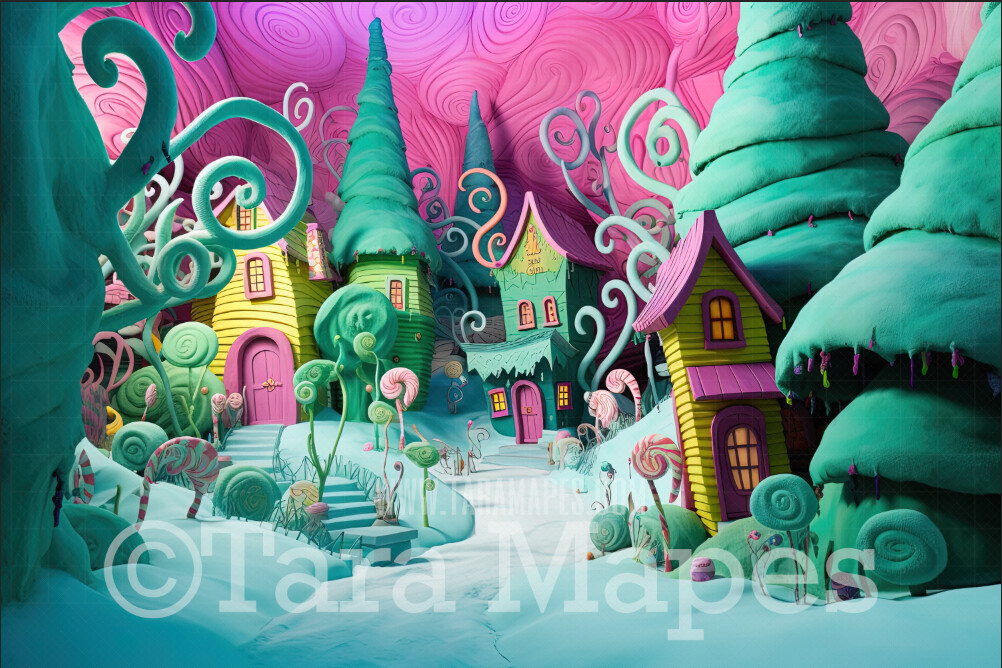 Whimsical World Digital Backdrop - Whimsical Ville Digital Background JPG