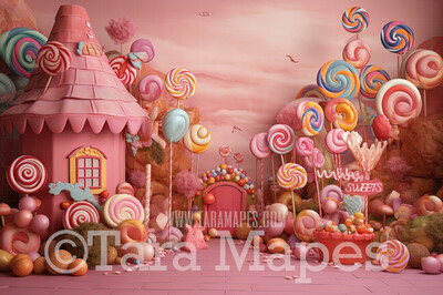 Candy Land Digital Backdrop - Candy Themed Digital Backdrop - Sweets Candyland Digital Background