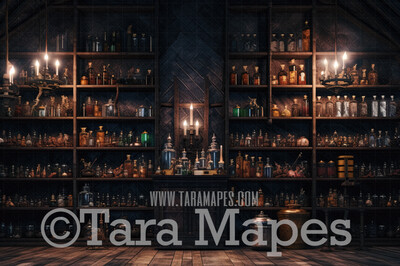 Wizard Potion Shop Digital Backdrop - Wizard Shop - Magic Shop - Magical Scene  - Wizard Digital Background