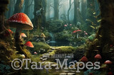 Alice Digital Backdrop - Wonderland Forest - Wonderland Digital Background