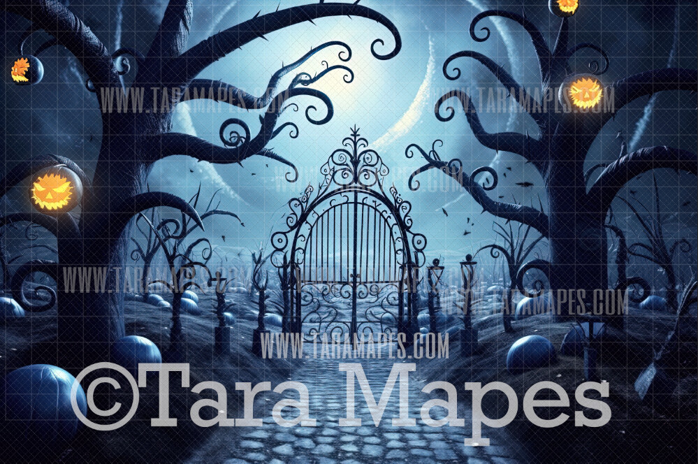 Halloween Path Digital Backdrop - Halloween Digital Background