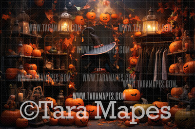 Witch Closet Digital Backdrop - Witch Wardrobe -  Halloween Digital Background