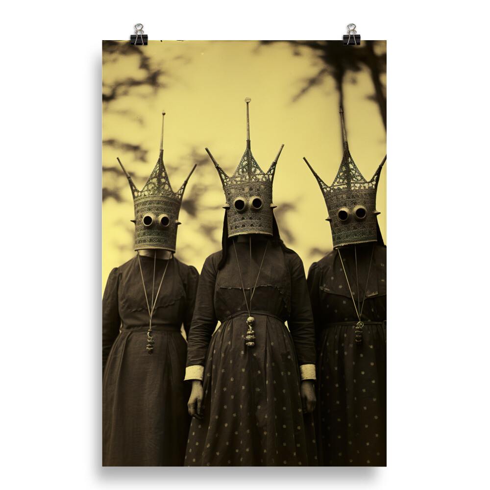 Are You Coming?  Vintage Style Horror Poster Print