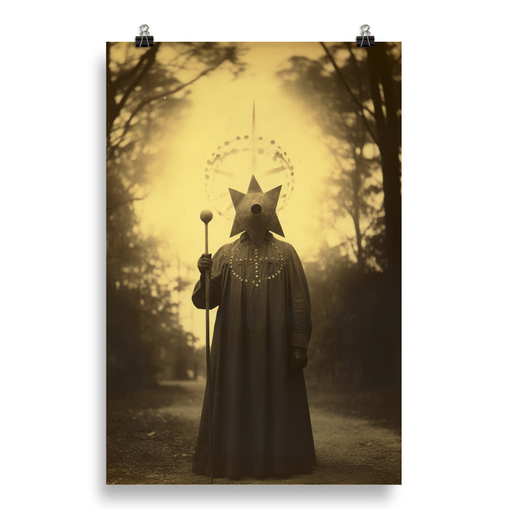 This Way - Vintage Style Horror Poster