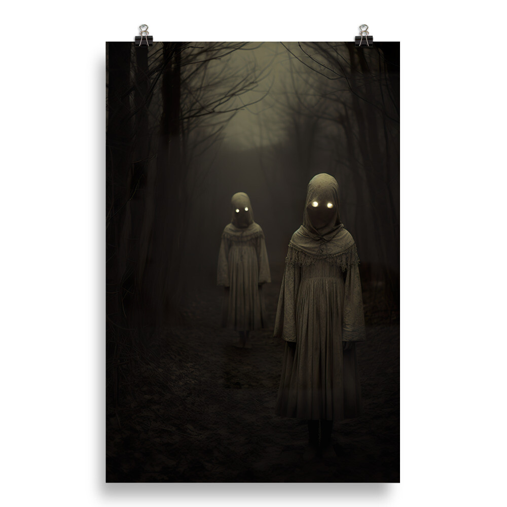 Night Woods - Vintage Style Horror Poster