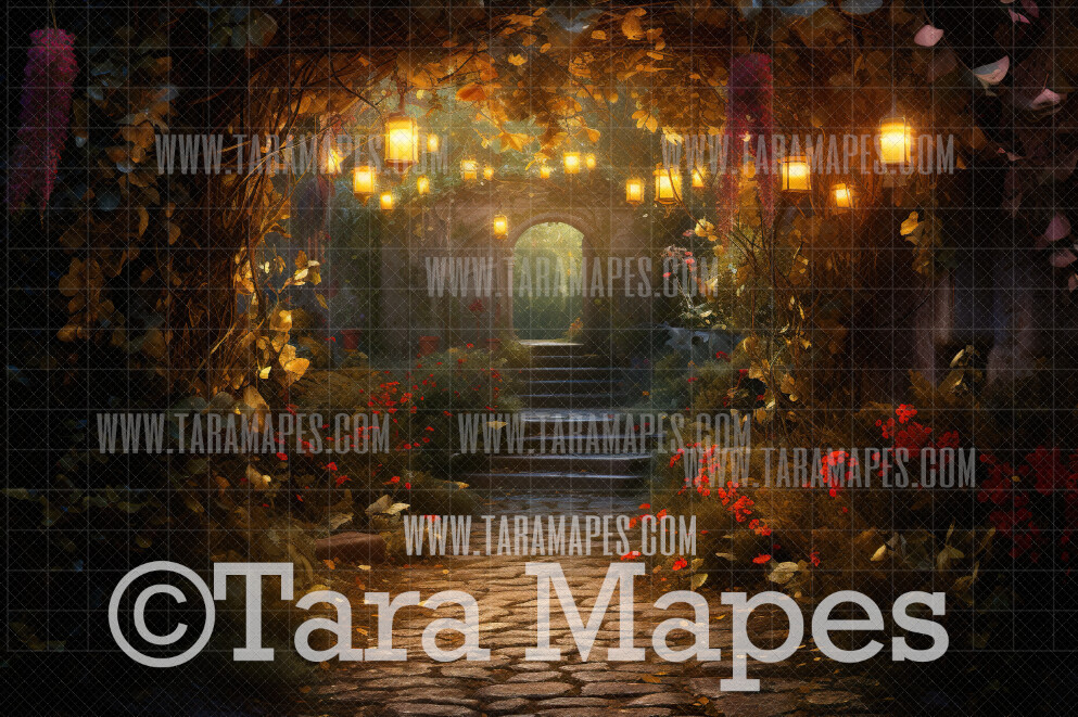 Fairy Land Digital Backdrop - Magical Fairy Forest -  Digital Background JPG