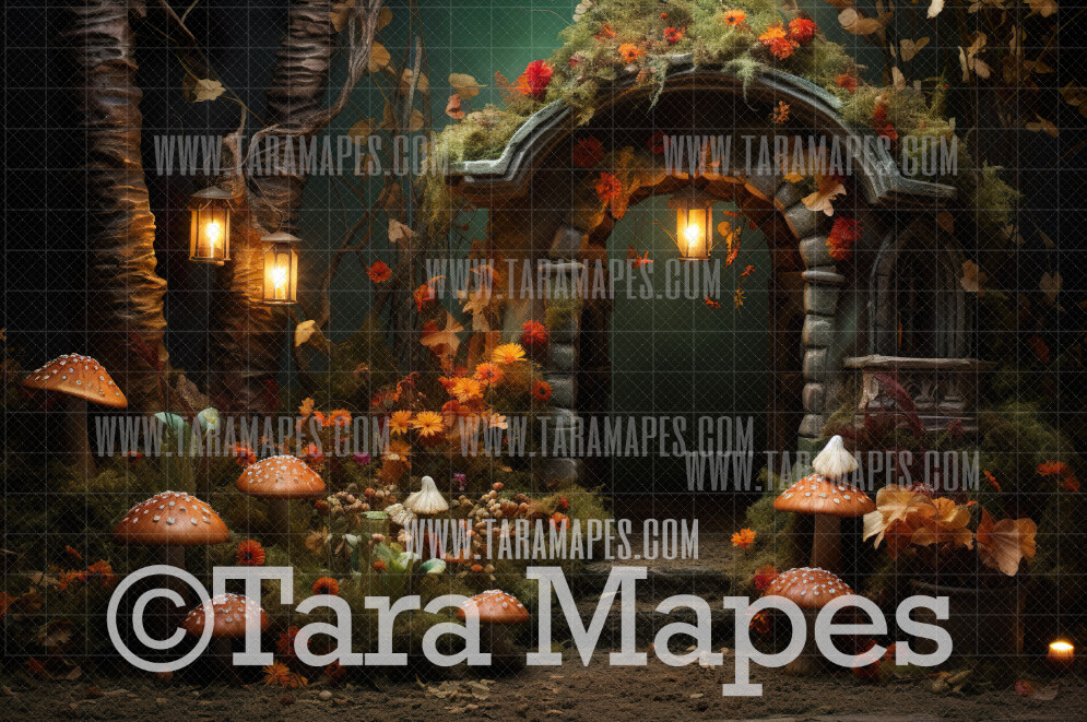 Fairy Land Digital Backdrop - Magical Fairy Forest -  Digital Background JPG
