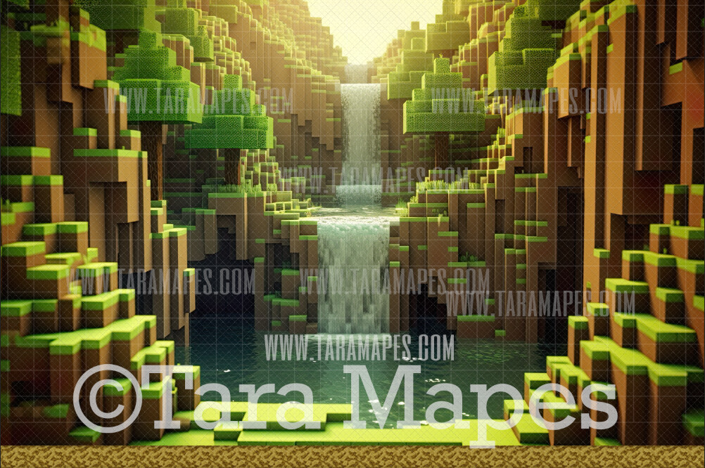 Pixel Video Game Digital Backdrop - Video Game Digital - Pixelated Video Digital Background