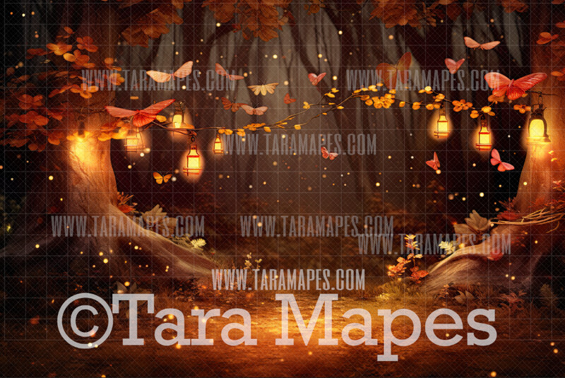 Fairy Mushroom Forest Digital Backdrop - Magical Fairy Forest - Digital Background JPG