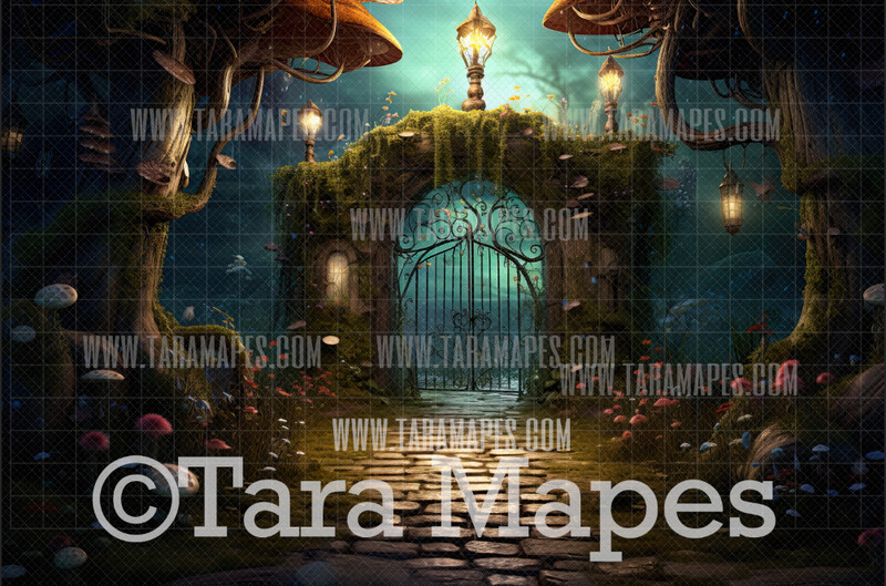 Wonderland Gate - Wonderland Digital Background