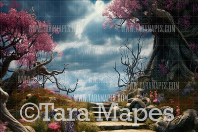 Wonderland  - Alice in Wonderland Digital Background