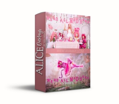 Alice in Wonderland We're All Mad Here Text PNG Overlays - Alice in Wonderland Text  Overlays