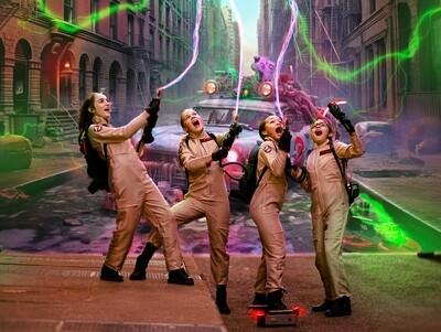Ghost Hunters Haunted City Halloween Digital Background