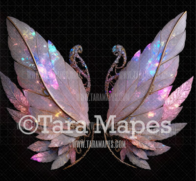 Fairy Wing Overlay - Fairy Wing Overlay - Crystal Digital Wings - Glitter Sparkles Fairy Wing - Digital Fairy Wings