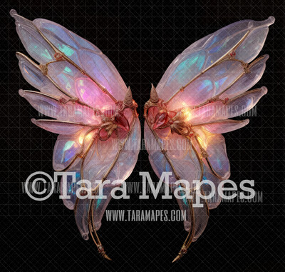 Fairy Wing Overlay - Fairy Wing Overlay - Crystal Digital Wings - Glitter Sparkles Fairy Wing - Digital Fairy Wings