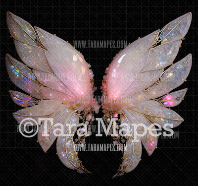 Fairy Wing Overlay - Fairy Wing Overlay - Crystal Digital Wings - Glitter Sparkles Fairy Wing - Digital Fairy Wings