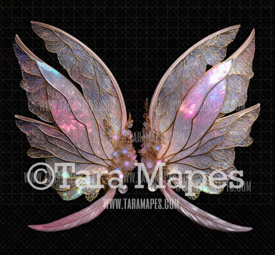 Fairy Wing Overlay - Fairy Wing Overlay - Crystal Digital Wings - Glitter Sparkles Fairy Wing - Digital Fairy Wings