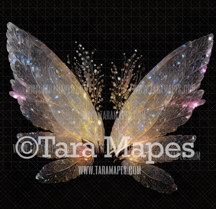 Fairy Wing Overlay - Fairy Wing Overlay - Crystal Digital Wings - Glitter Sparkles Fairy Wing - Digital Fairy Wings