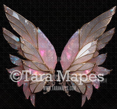 Fairy Wing Overlay - Fairy Wing Overlay - Crystal Digital Wings - Glitter Sparkles Fairy Wing - Digital Fairy Wings