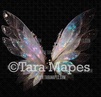 Fairy Wing Overlay - Fairy Wing Overlay - Crystal Digital Wings - Glitter Sparkles Fairy Wing - Digital Fairy Wings