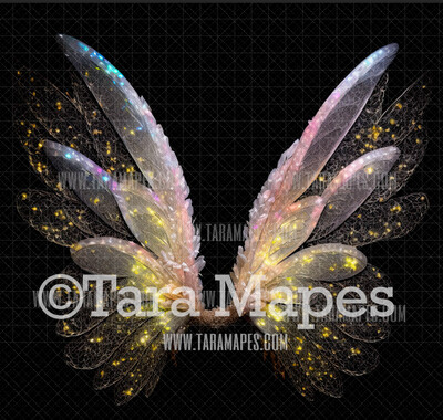 Fairy Wing Overlay - Fairy Wing Overlay - Crystal Digital Wings - Glitter Sparkles Fairy Wing - Digital Fairy Wings