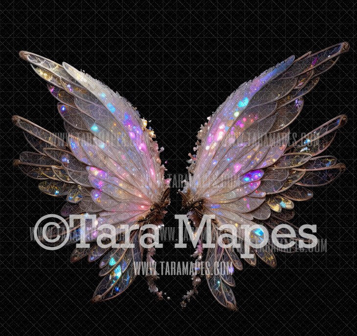 Fairy Wing Overlay - Fairy Wing Overlay - Crystal Digital Wings - Glitter Sparkles Fairy Wing - Digital Fairy Wings