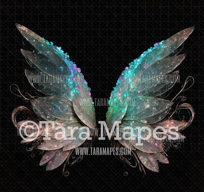 Fairy Wing Overlay - Fairy Wing Overlay - Crystal Digital Wings - Glitter Sparkles Fairy Wing - Digital Fairy Wings